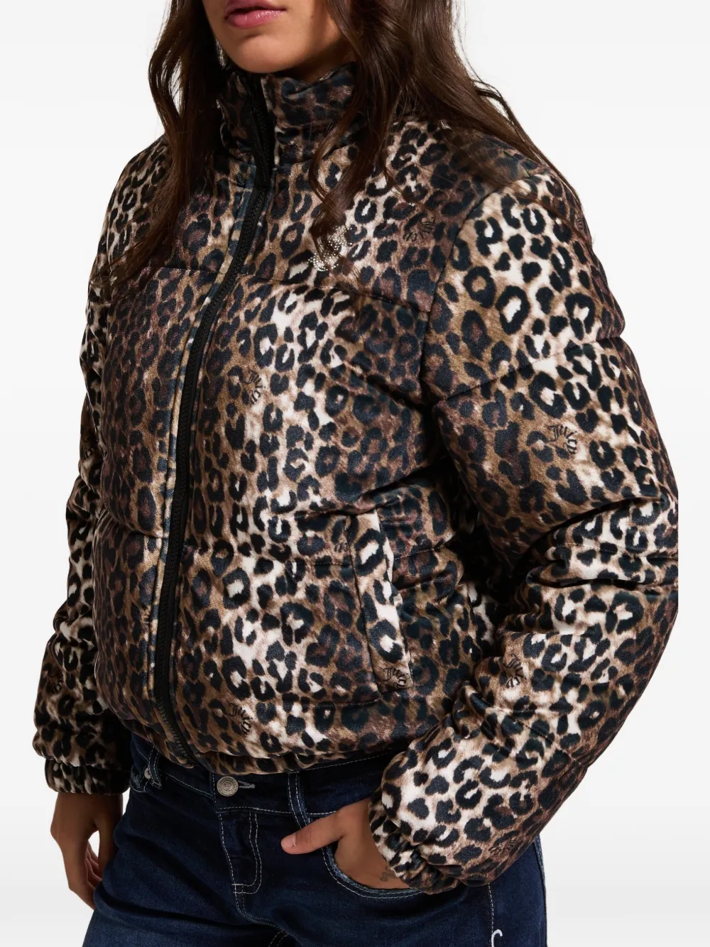 Juicy Couture Fluwelen jack met luipaardprint Bruin