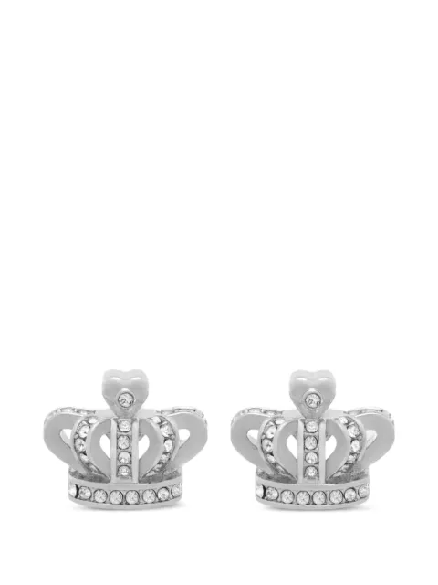 Juicy Couture crystal-embellished crown stud earrings