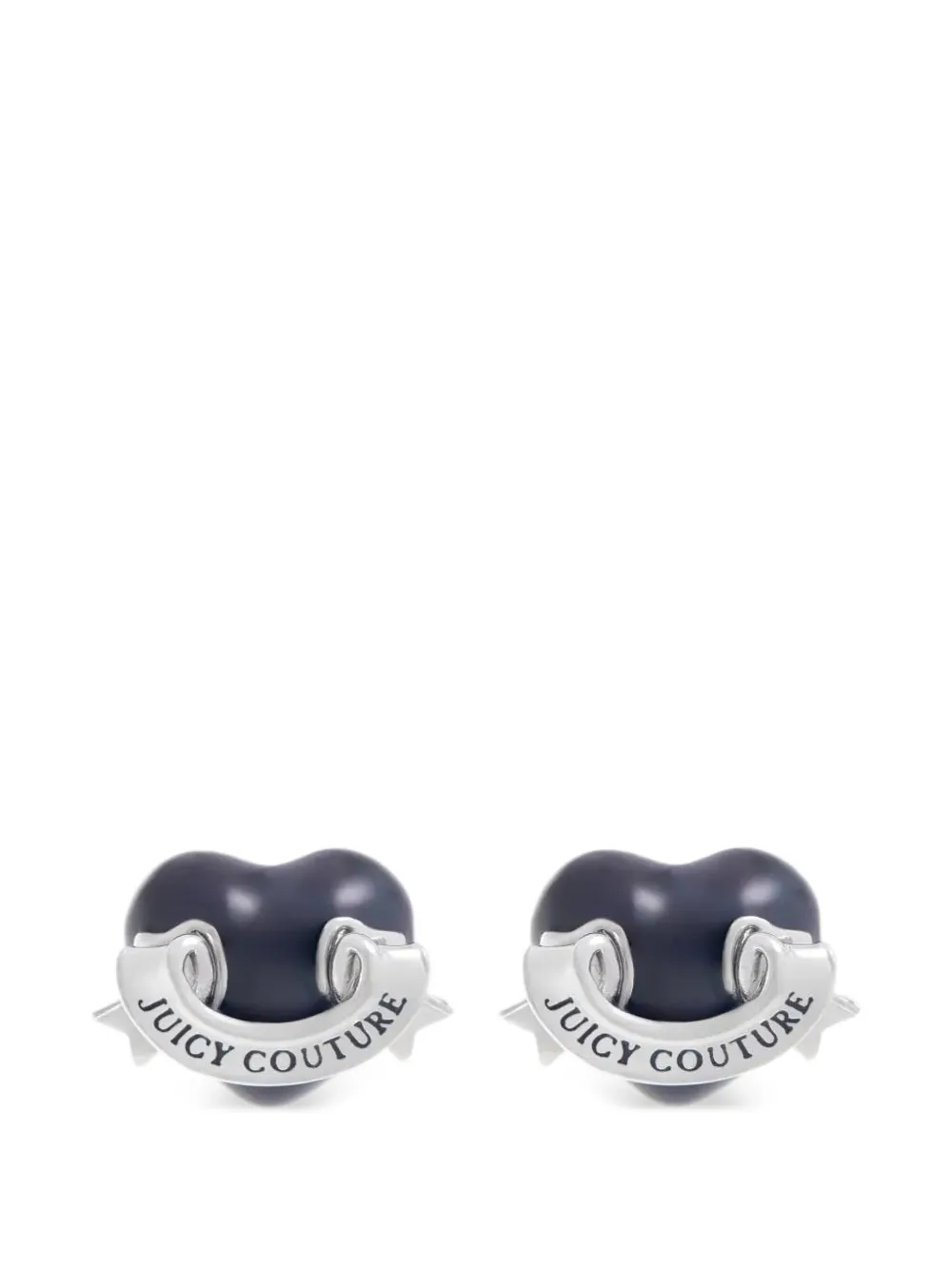 Juicy Couture Icon heart stud earrings - Schwarz