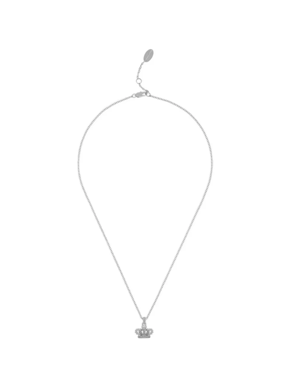 Juicy Couture Collana Icon con pendente corona - Argento