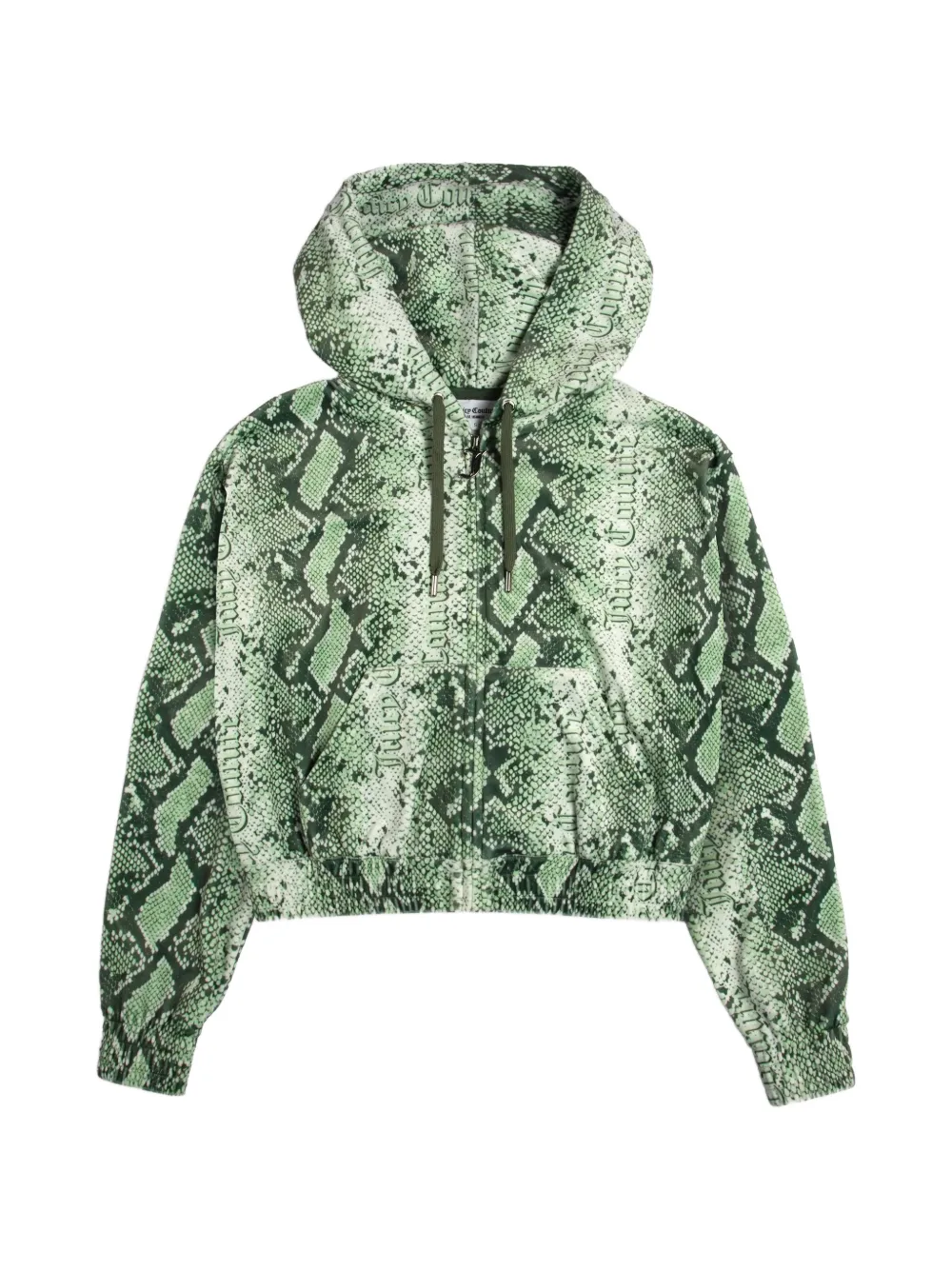 Juicy Couture Felpa crop con cappuccio - Verde