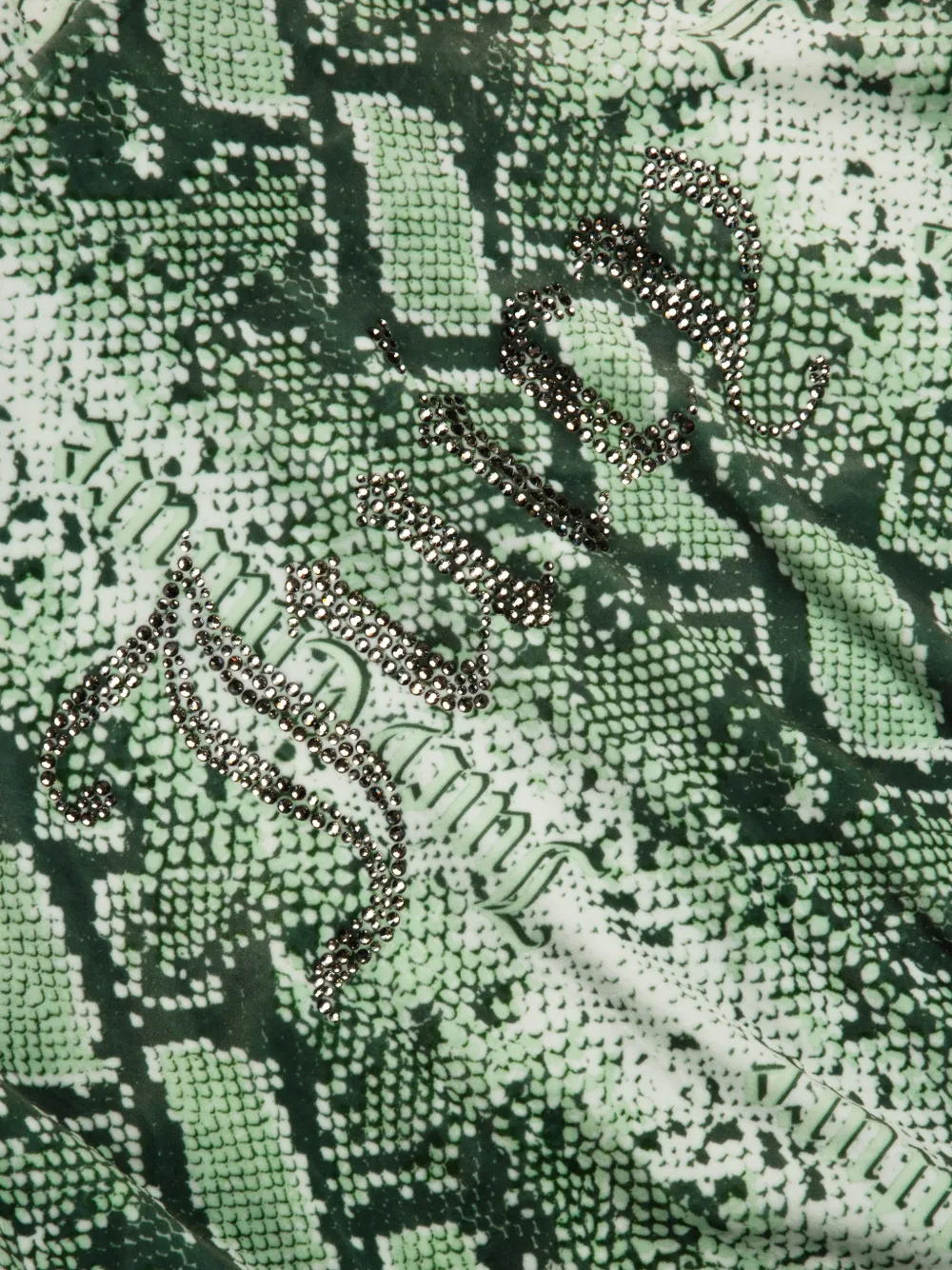 Juicy Couture Oversized cropped hoodie met slangenprint Groen