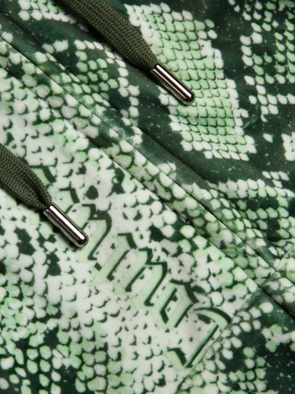 Juicy Couture Oversized cropped hoodie met slangenprint Groen