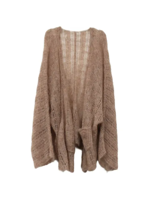 YANGKEHAN open-knit mohair-blend cardigan