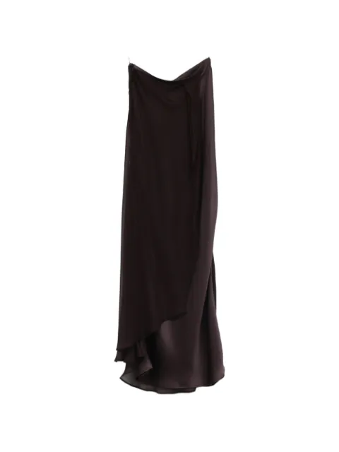 YANGKEHAN long layered silk skirt