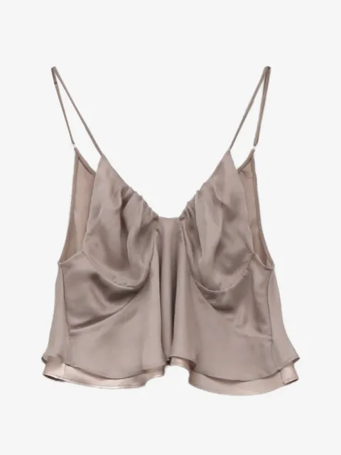 YANGKEHAN silk layered-hem top