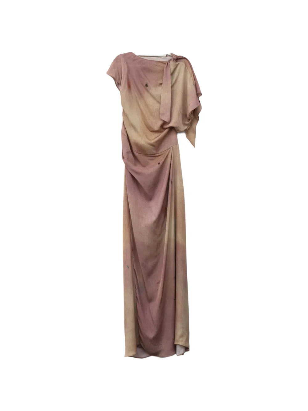 YANGKEHAN draped maxi silk dress - Rosa