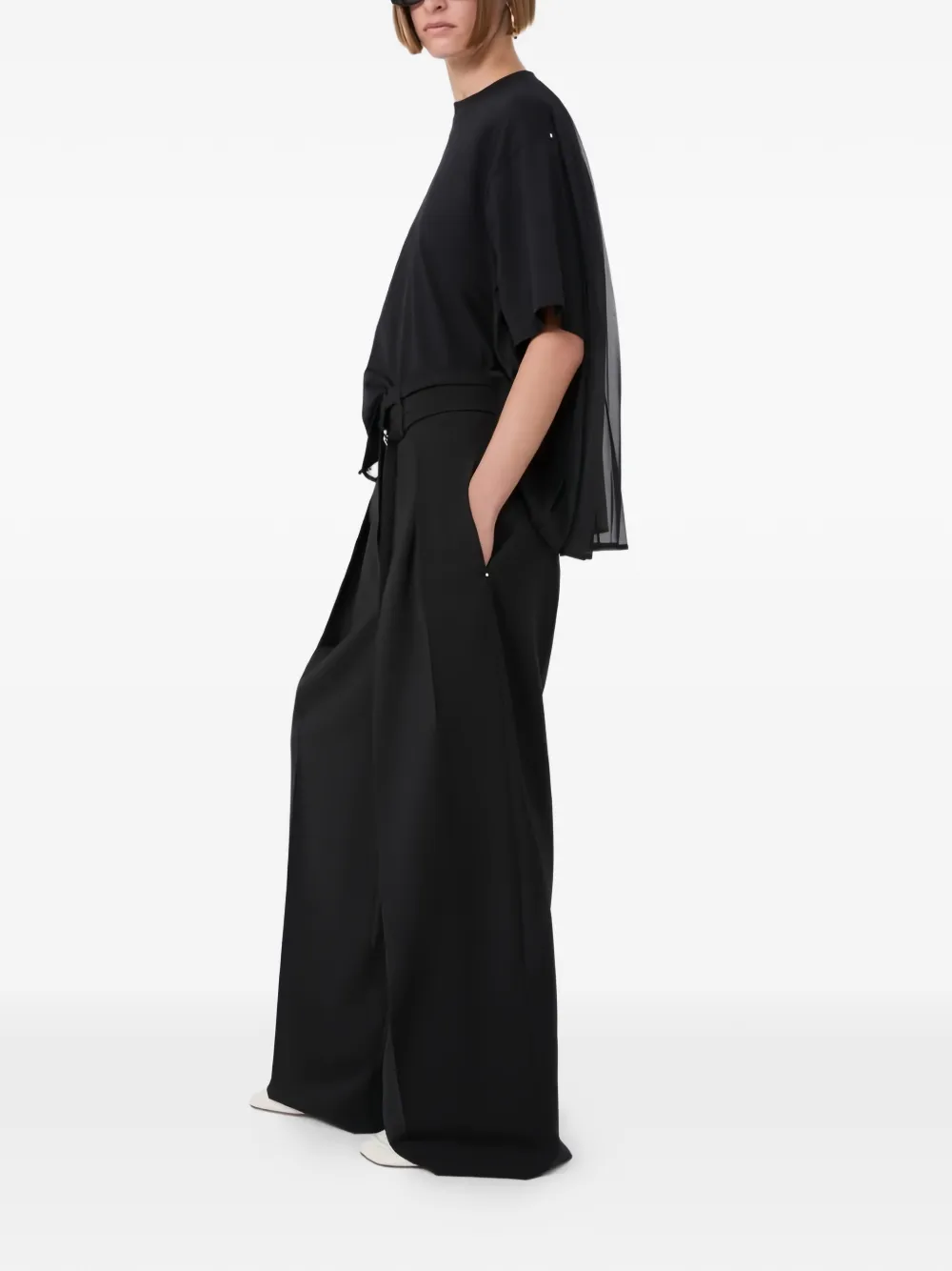 Sportmax Katoenen T-shirt Zwart