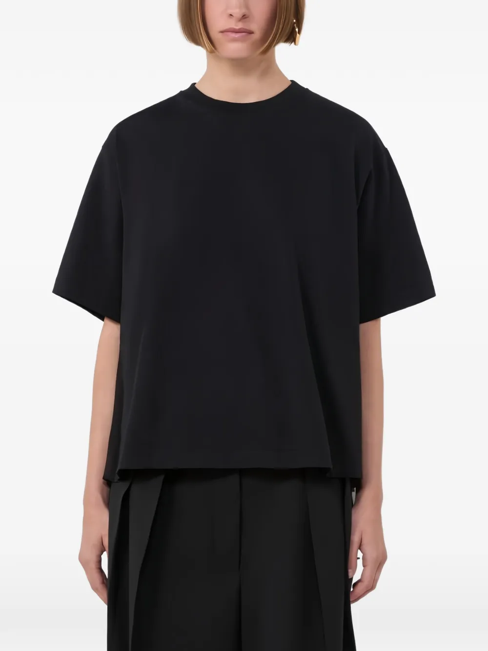 Sportmax Katoenen T-shirt Zwart