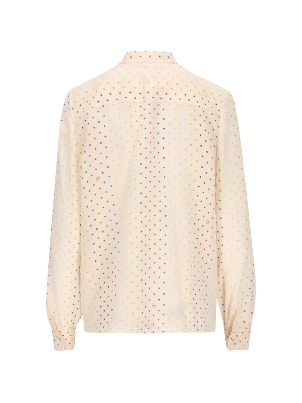 Valentino Garavani Blouse met strik en sterren-print Beige