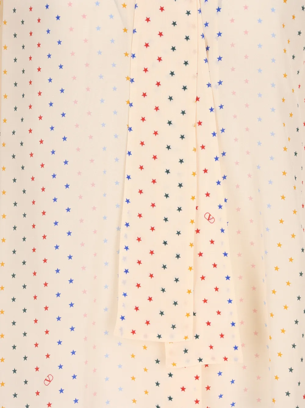 Valentino Garavani Blouse met strik en sterren-print Beige