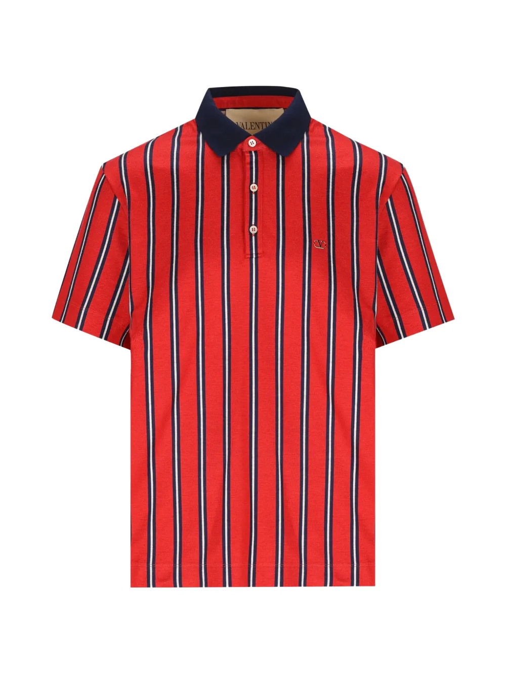 Valentino Garavani stripe-print polo shirt - Rot