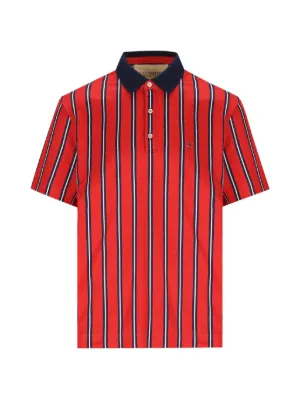 Junya Watanabe MAN ストライプ ニットポロシャツ | ブルー | FARFETCH JP