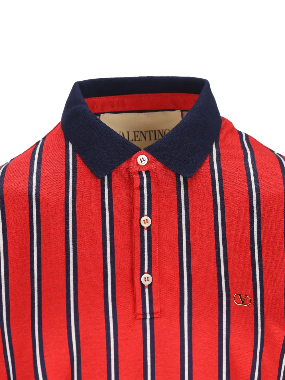 Valentino Garavani Gestreept poloshirt Rood