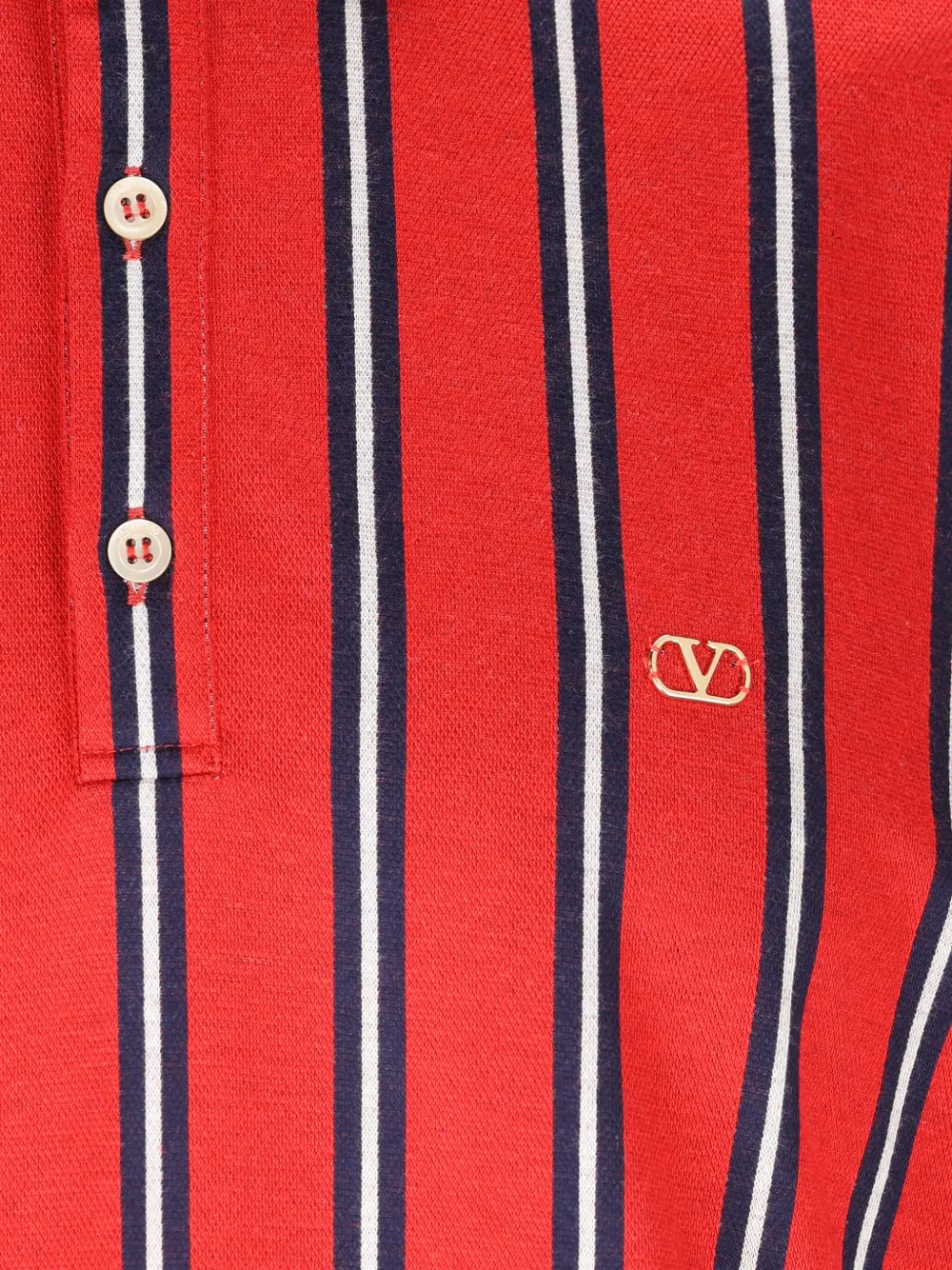 Valentino Garavani Gestreept poloshirt Rood