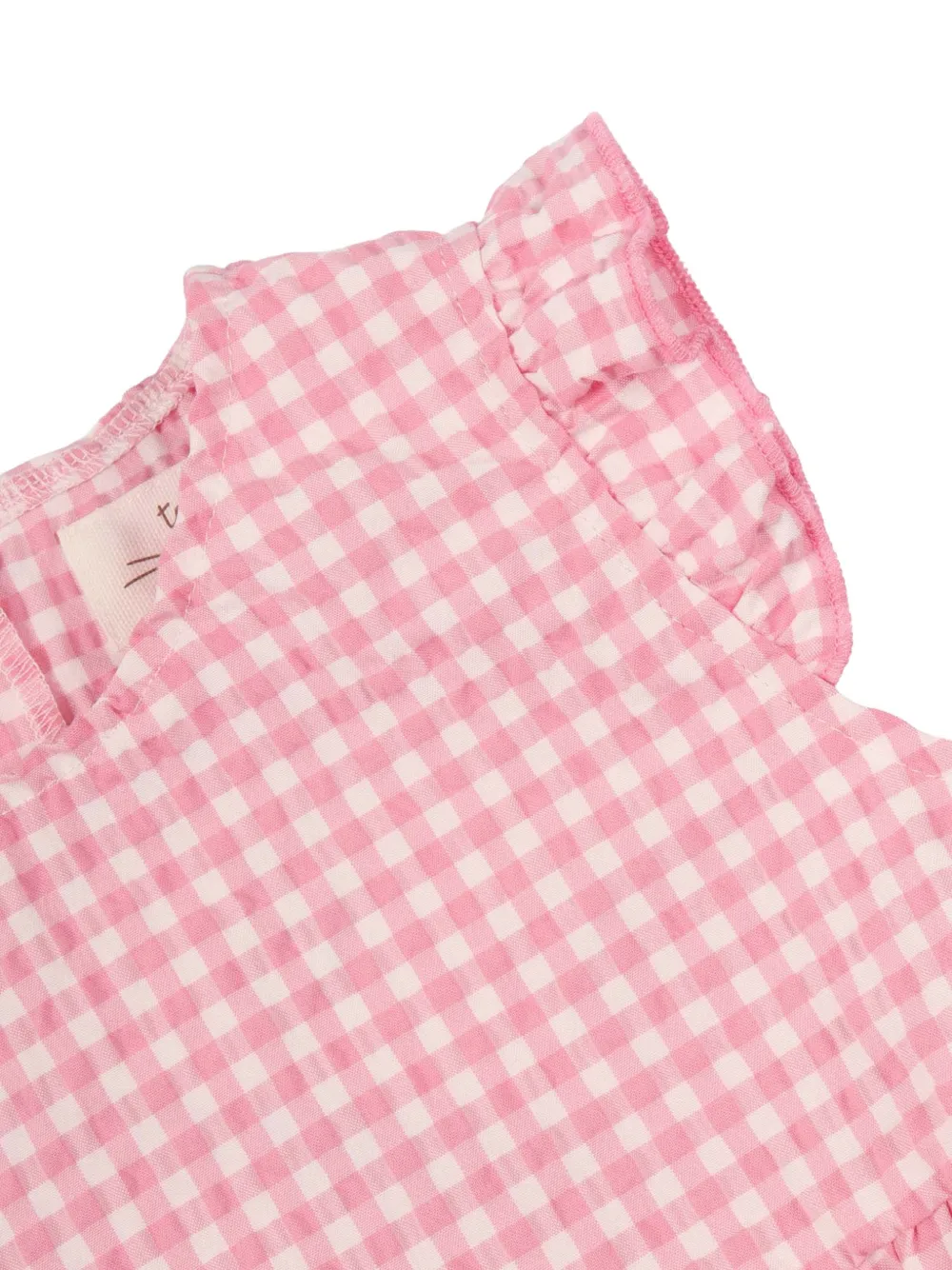TEDDY & MINOU Romper met gingham ruit Roze