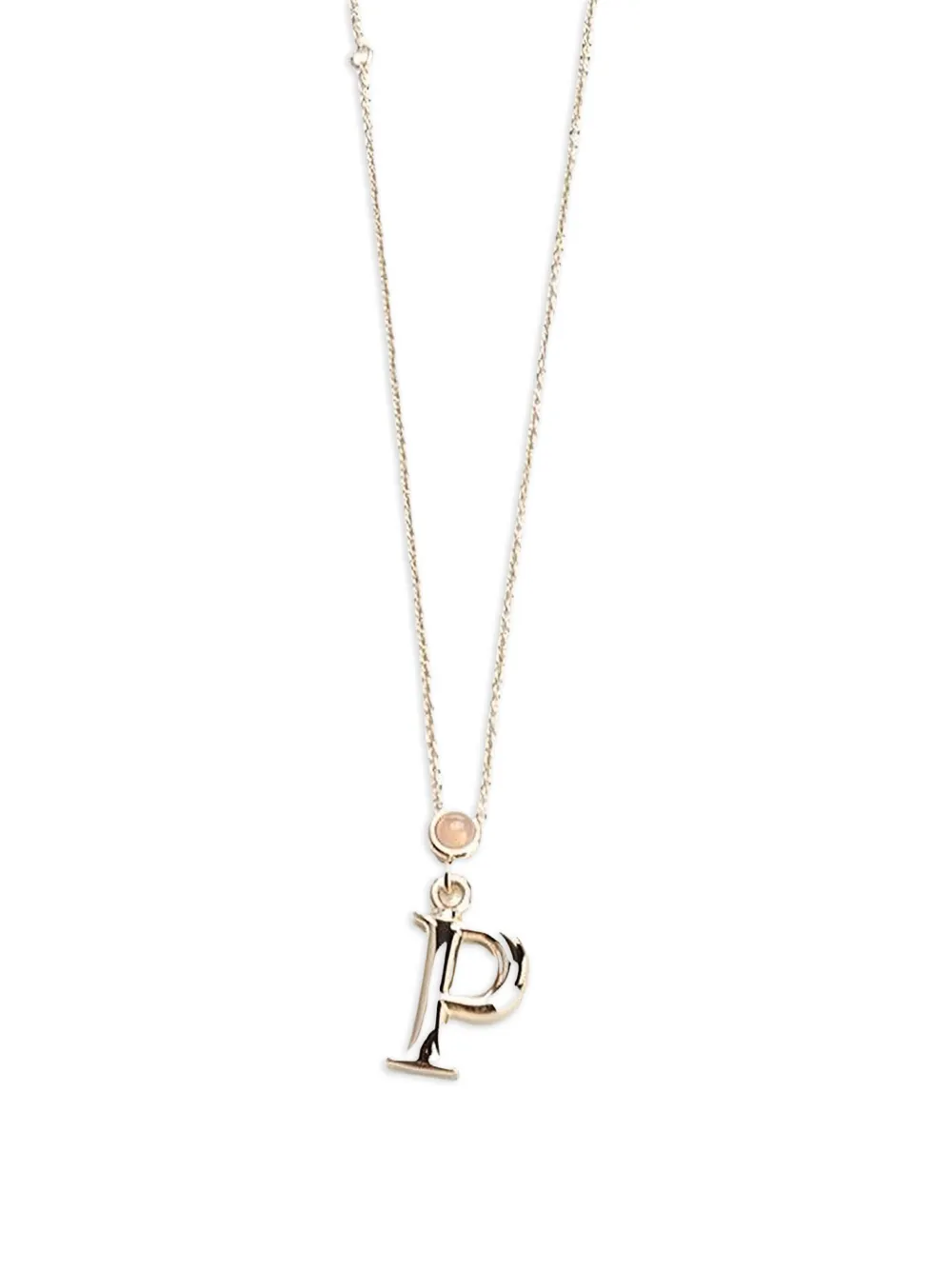 Chloé P Pendant Necklace in Gold, view 2
