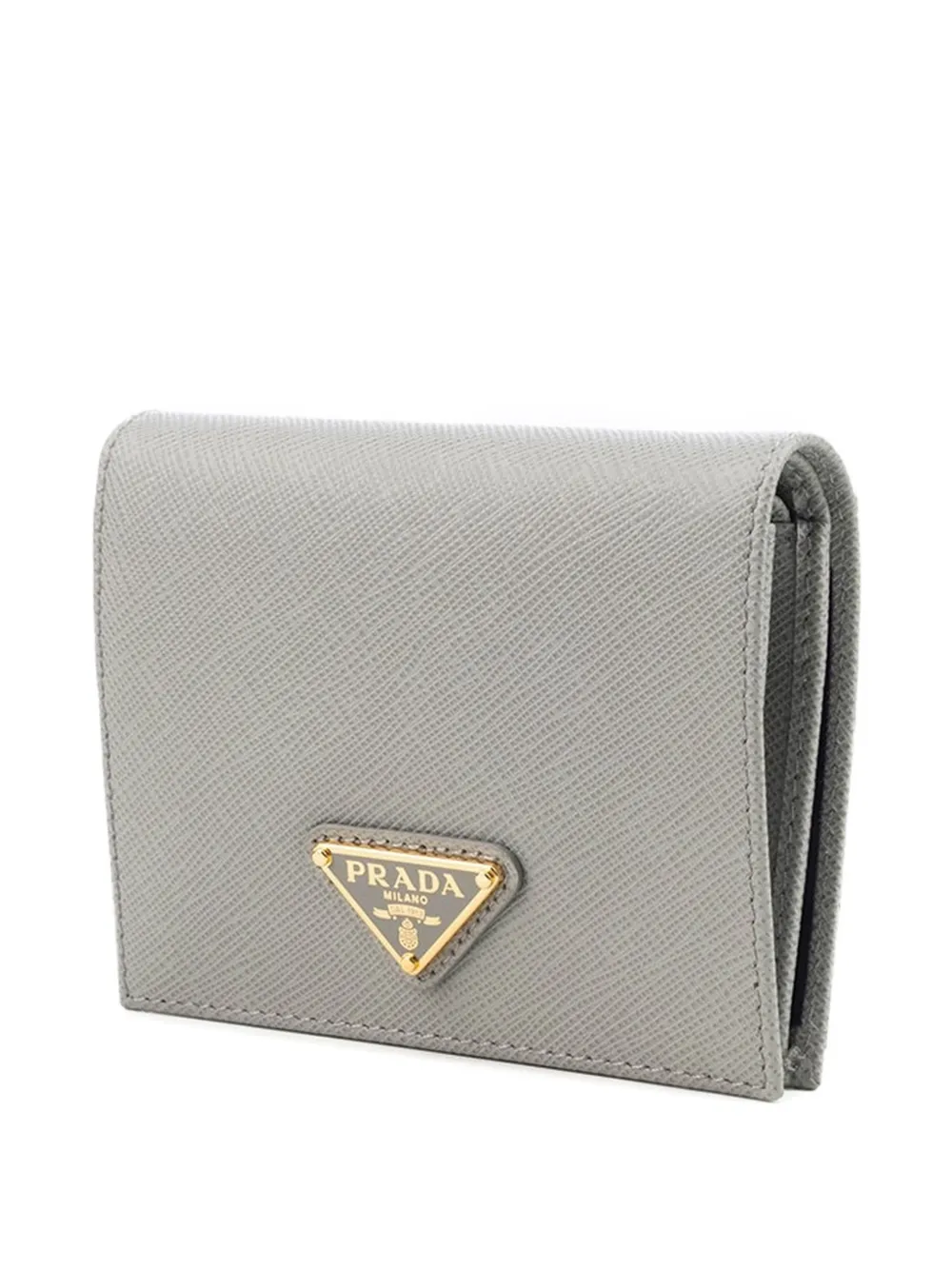 Prada Saffiano leren portemonnee Grijs