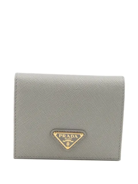 Prada Saffiano leather Enamelled Triangle wallet