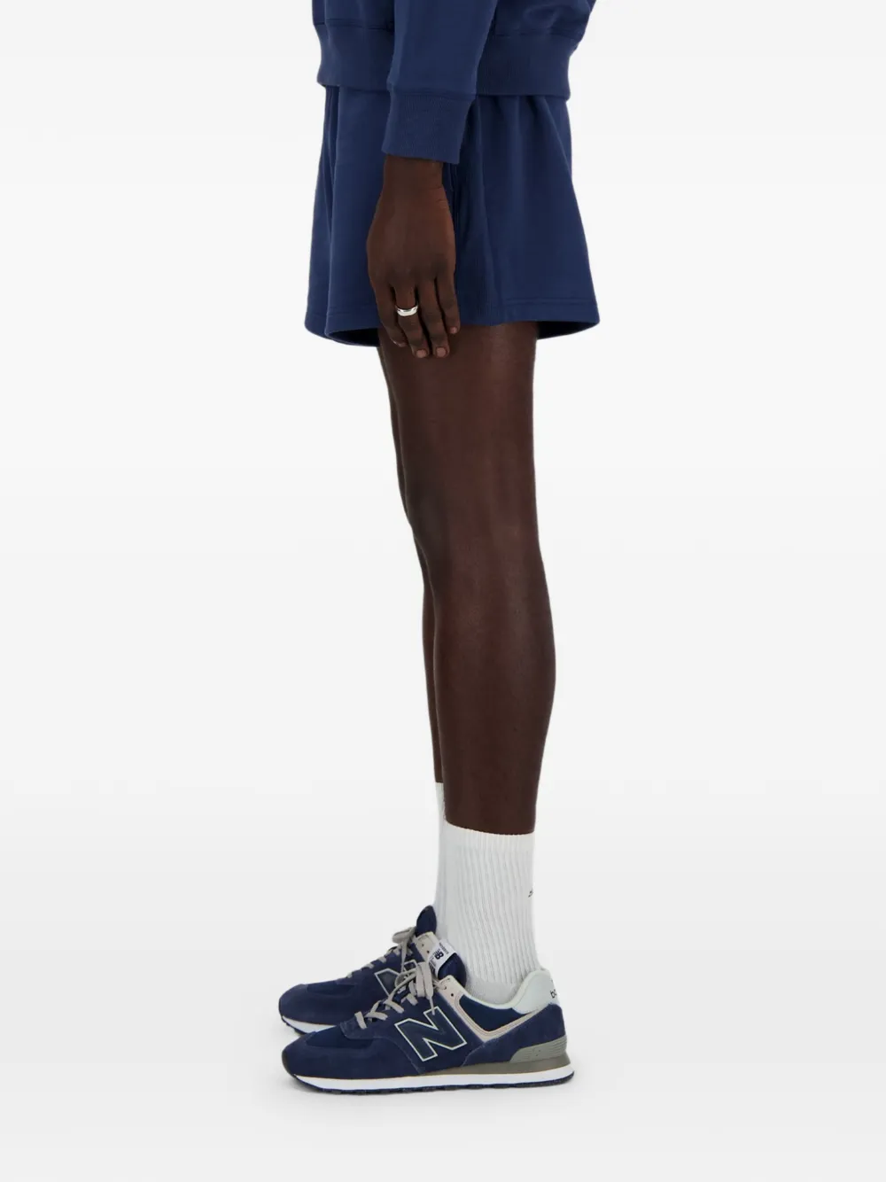 New Balance Trainingsshorts met geborduurd logo Blauw