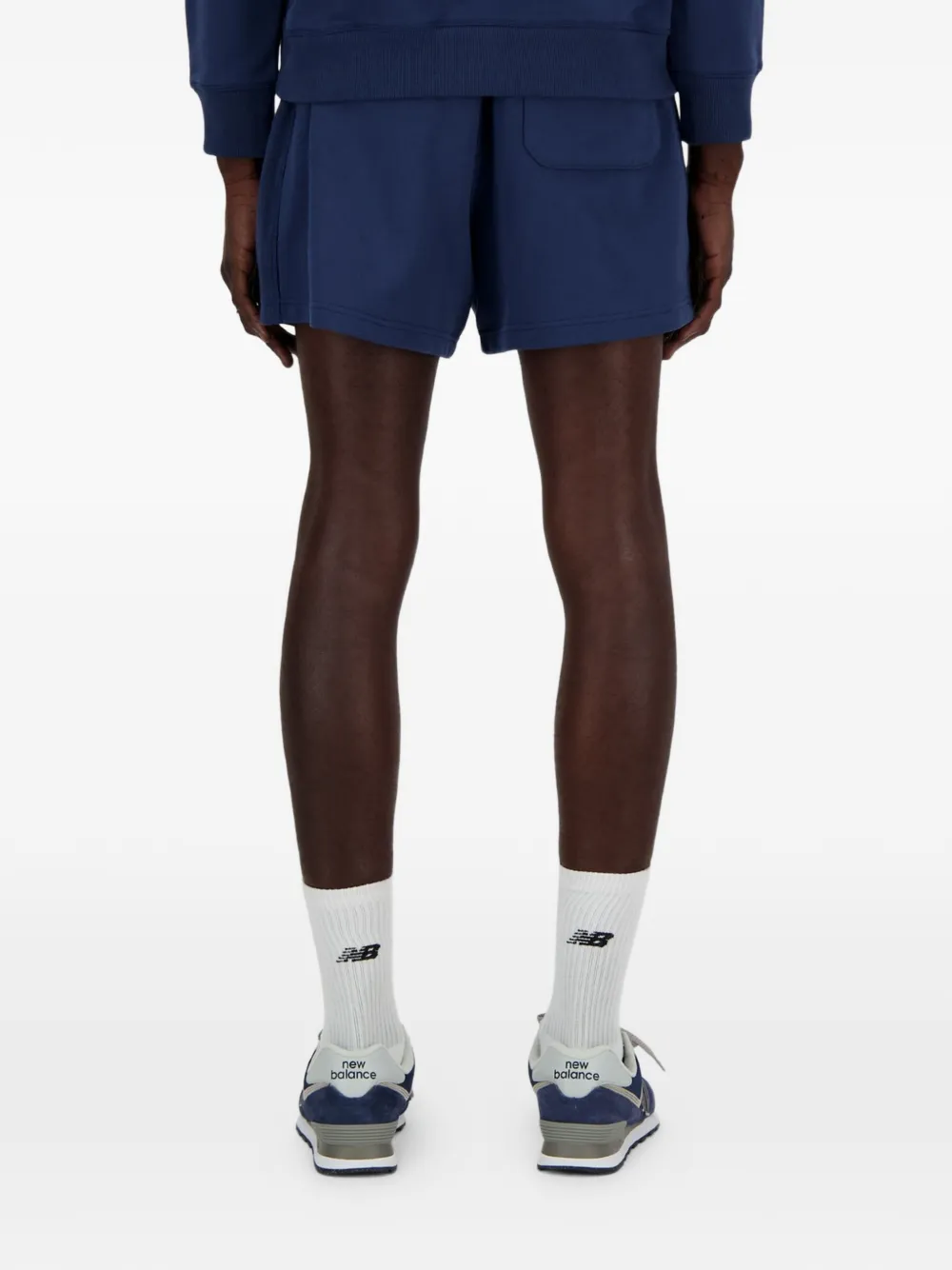 New Balance Trainingsshorts met geborduurd logo Blauw