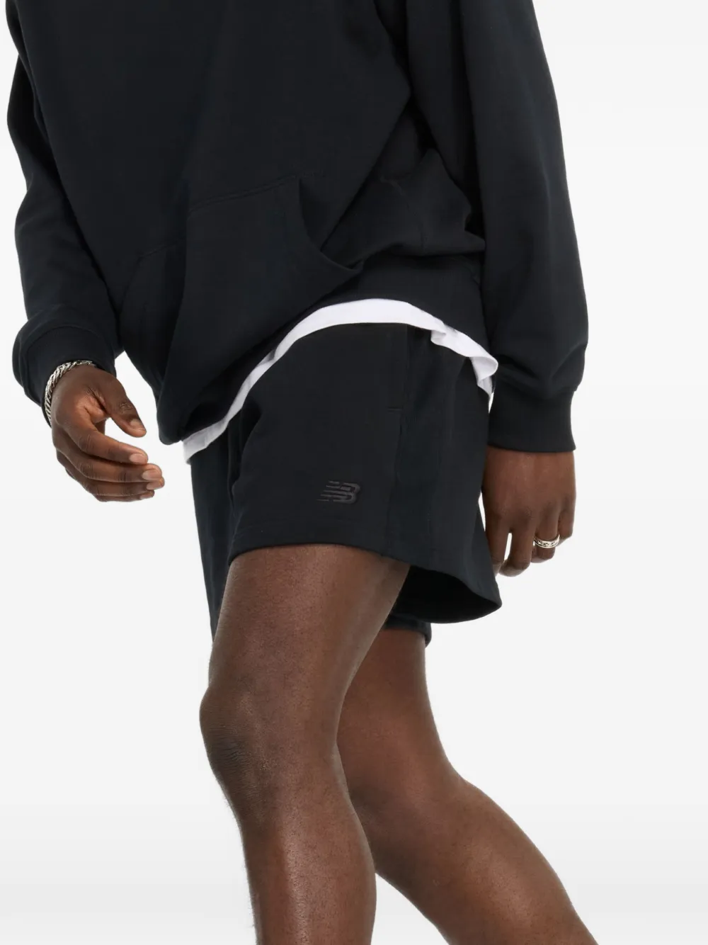 New Balance Athletics badstof shorts Zwart