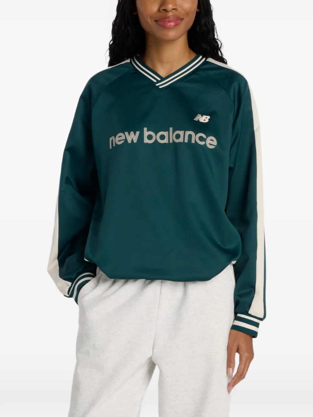 New Balance satin woven sweatshirt - Verde