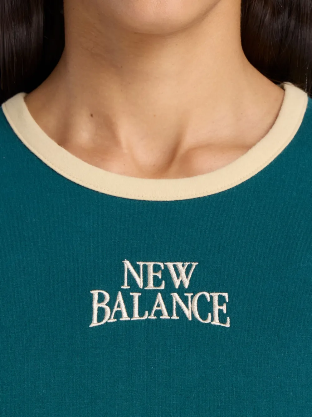 New Balance Trackside Ringer T-shirt Groen