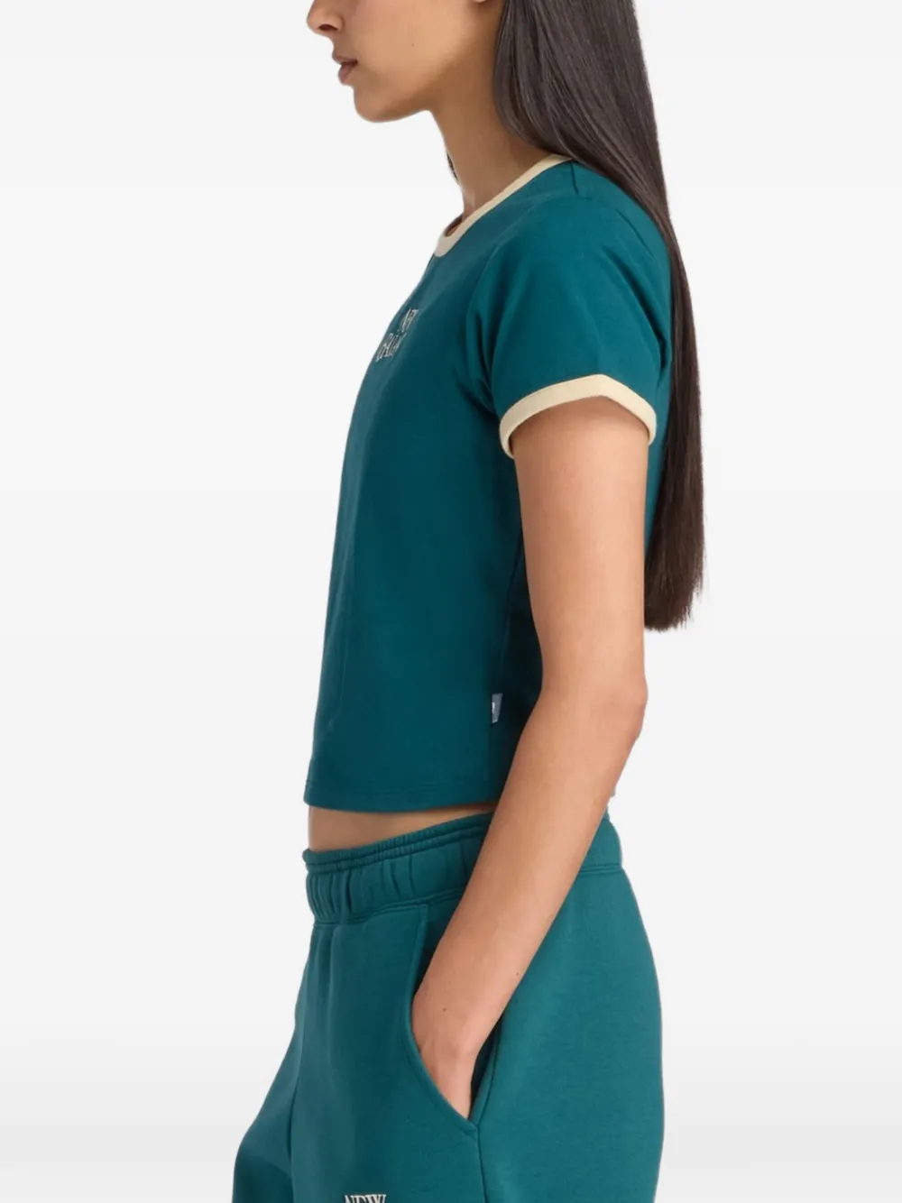 New Balance Trackside Ringer T-shirt Groen