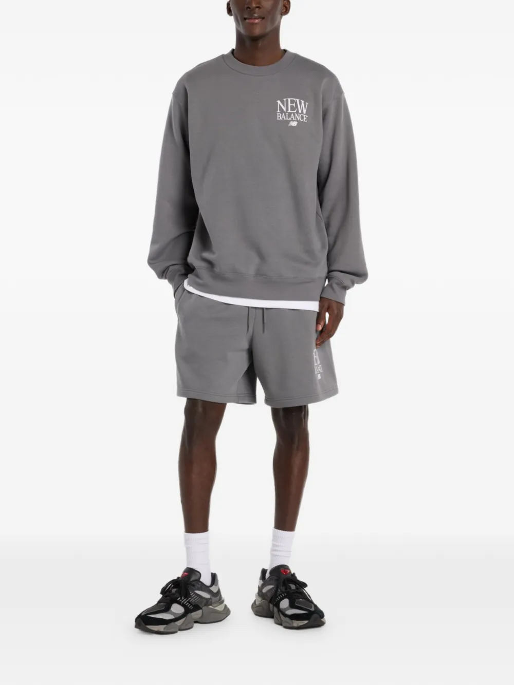 New Balance Reimagined fleece sweater Grijs