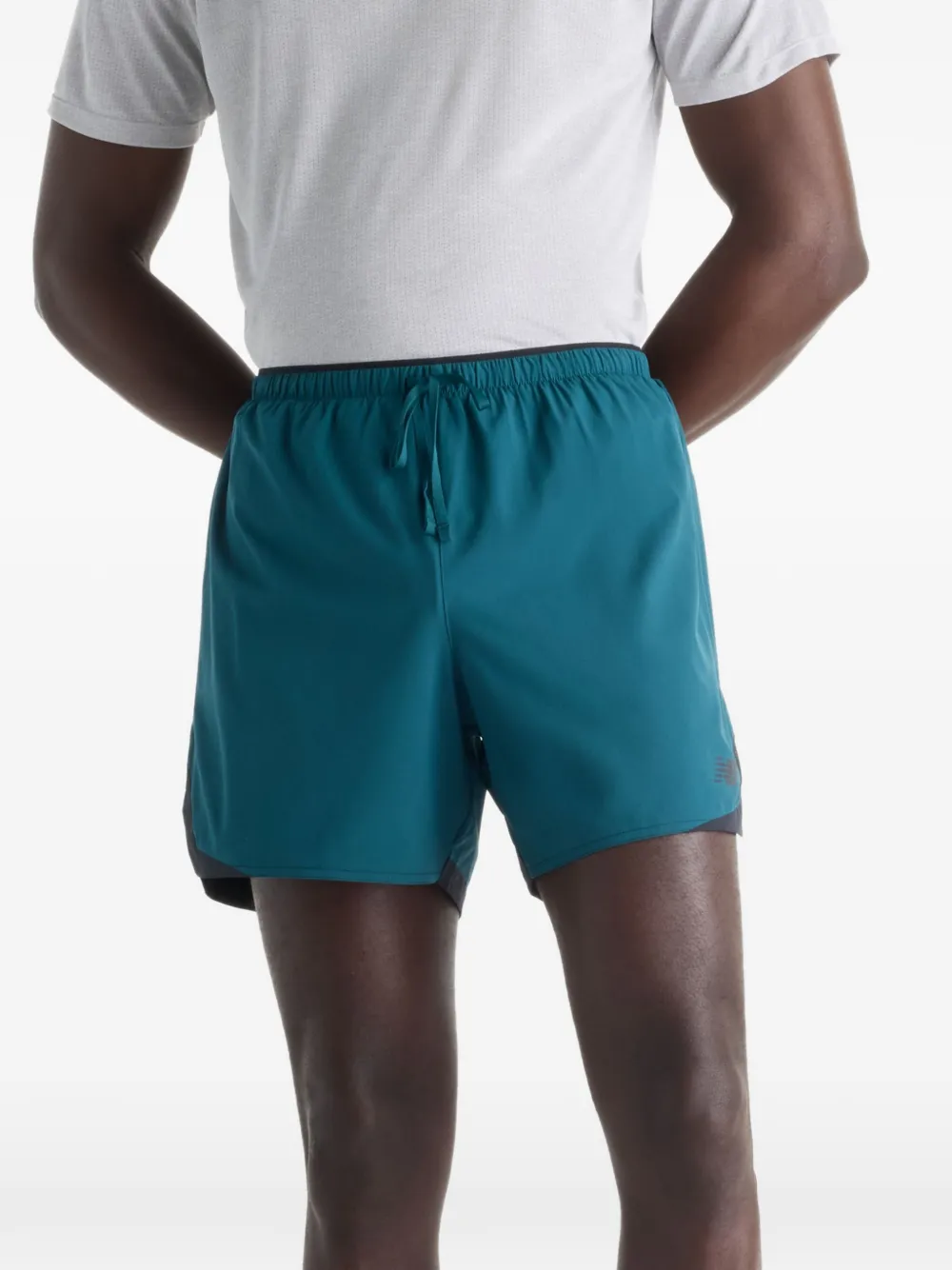 New Balance Trainingsshorts met zijsplit Groen