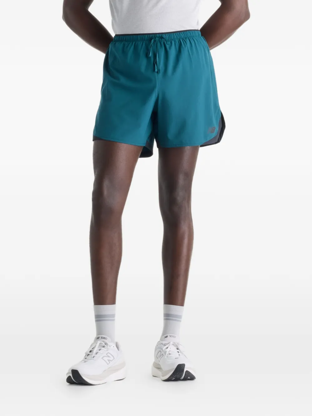New Balance side-split track shorts - Verde