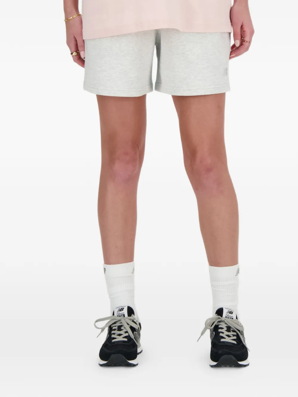 New Balance Trainingsshorts met geborduurd logo Grijs