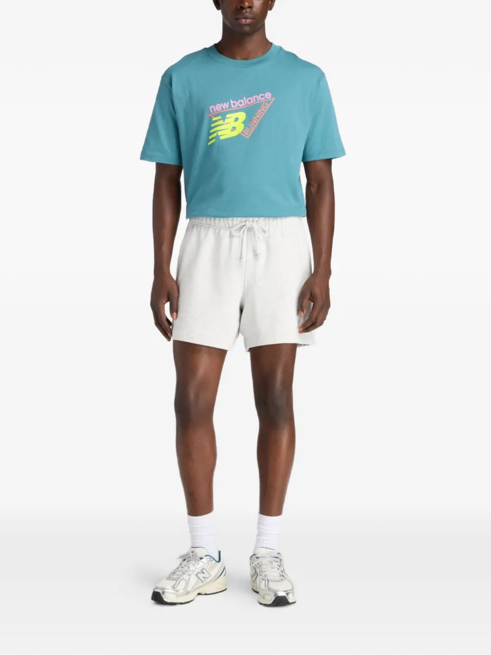 New Balance T-shirt met logoprint Blauw