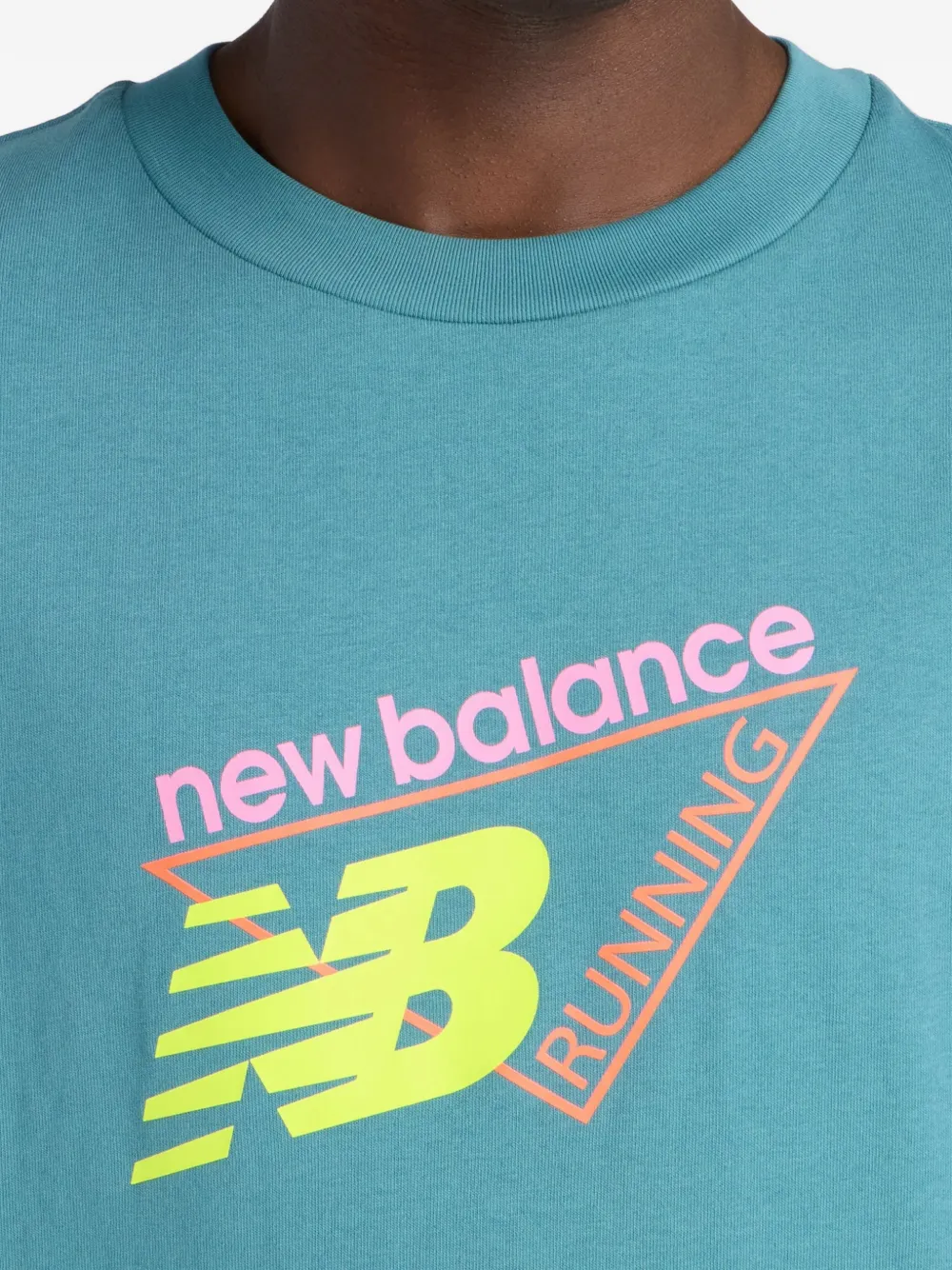 New Balance T-shirt met logoprint Blauw