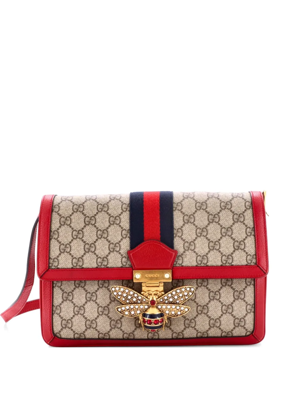 Gucci Pre-Owned Queen Margaret Shoulder Bag GG Coated Canvas Medium crossbody bag - Braun