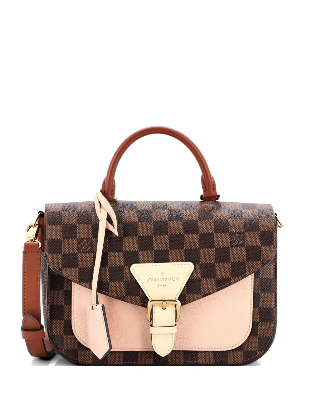 Louis Vuitton Pre-Owned Beaumarchais Handbag Damier with Leather shoulder bag - Braun