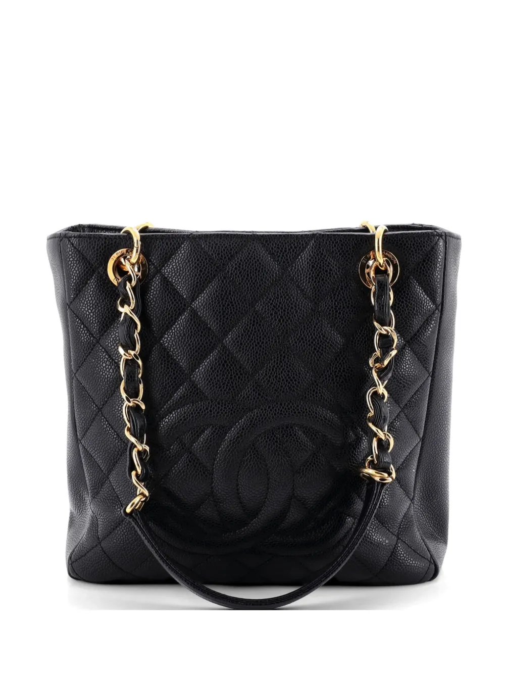 CHANEL Pre-Owned Petite Shopping Quilted Caviar tote bag - Black