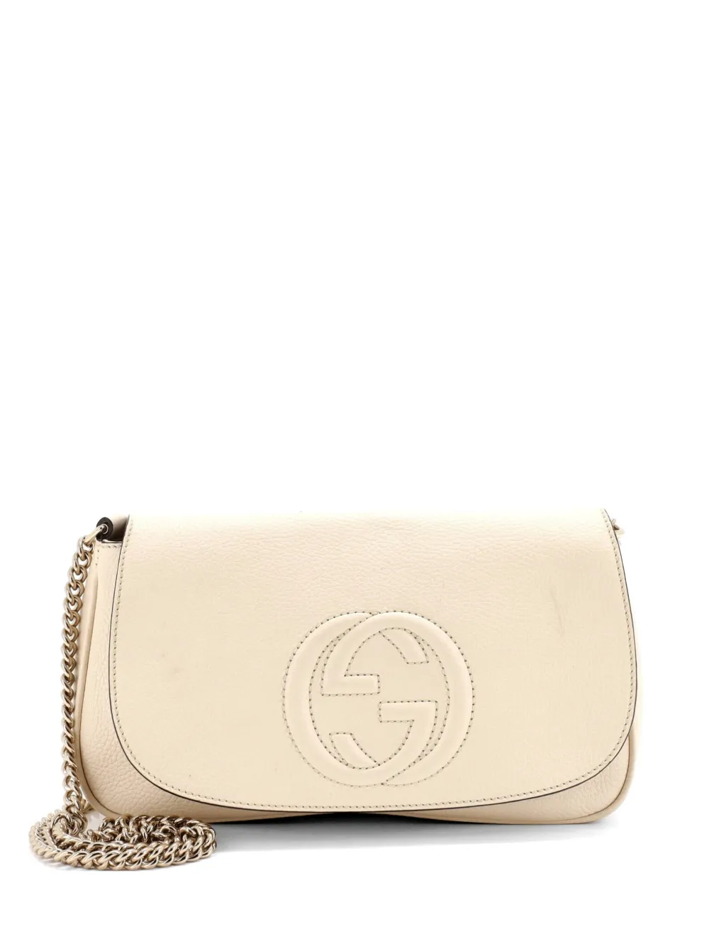 Gucci Pre-Owned Soho Chain Leather Medium crossbody bag - Bianco