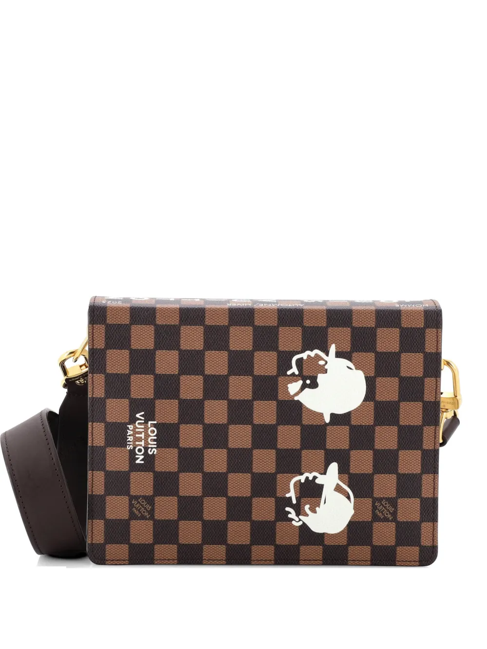 Louis Vuitton Pre-Owned Pharrell X Nigo Book Messenger Bag Limited Edition Damier Phriendship Coated Canvas crossbody bag - Marrone