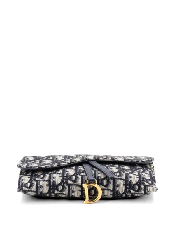 Christian Dior Pre-Owned サドル チェーンウォレット オブリーク