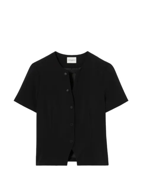 Claudie Pierlot top ajustado con botones y cuello en V