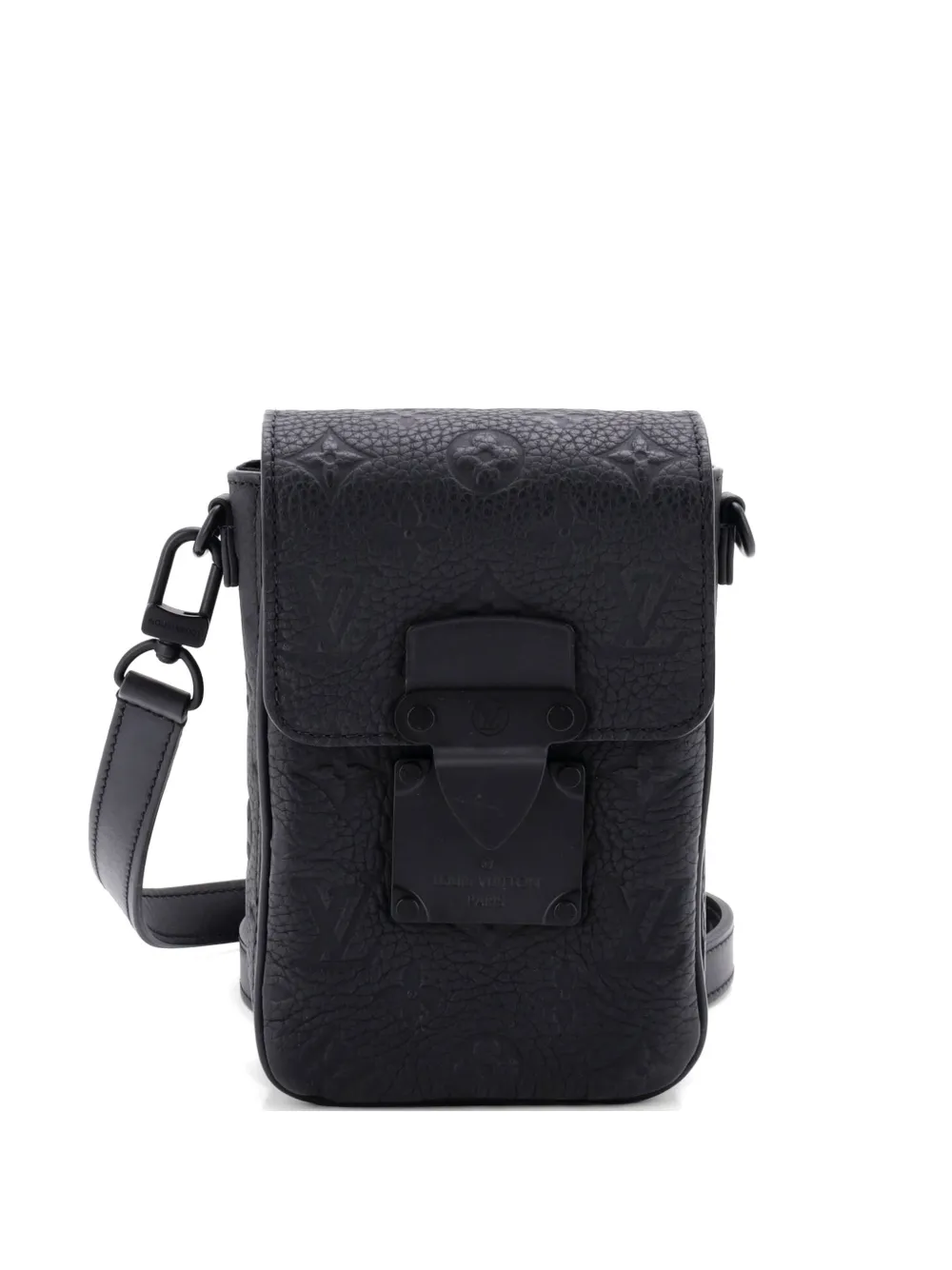 Louis Vuitton Pre-Owned S Lock Vertical Wearable Wallet Monogram Taurillon Leather crossbody bag - Black
