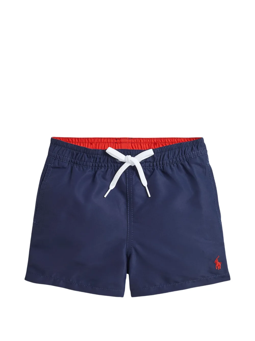 POLO RALPH LAUREN KIDS logo-embroidered drawstring swim shorts - Blu