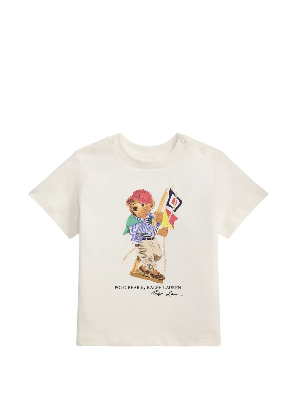 POLO RALPH LAUREN KIDS Polo Bear graphic-print T-shirt - Toni neutri