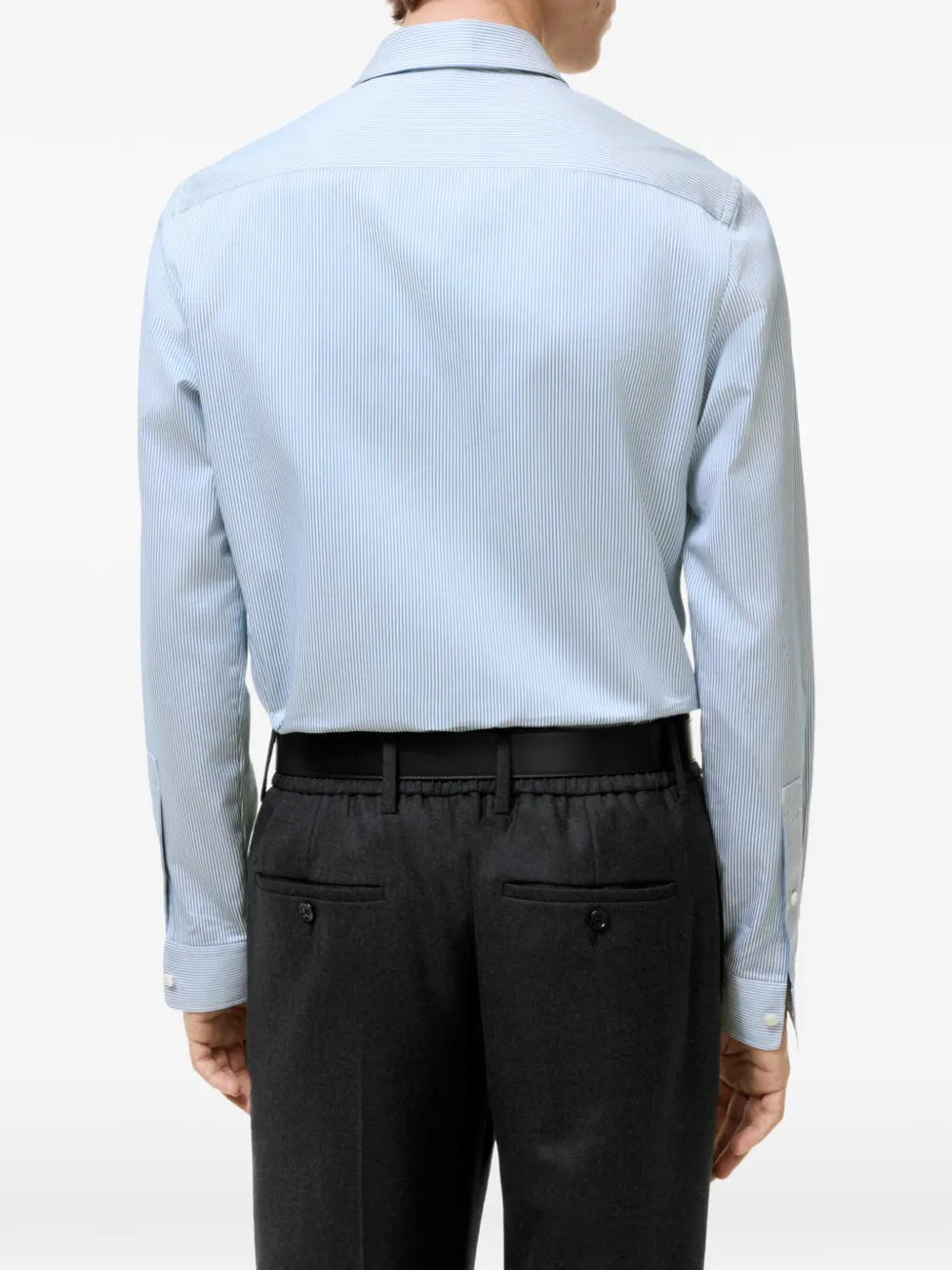 Burberry Slim-fit gestreept katoenen overhemd Blauw