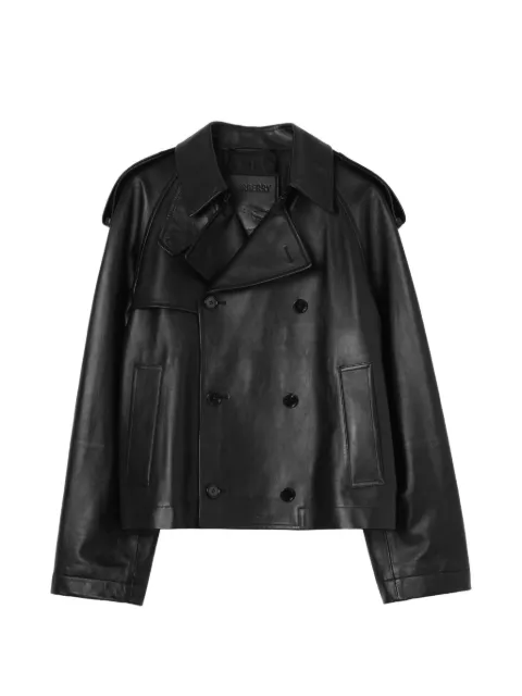 Burberry Trench Leadenham crop in pelle