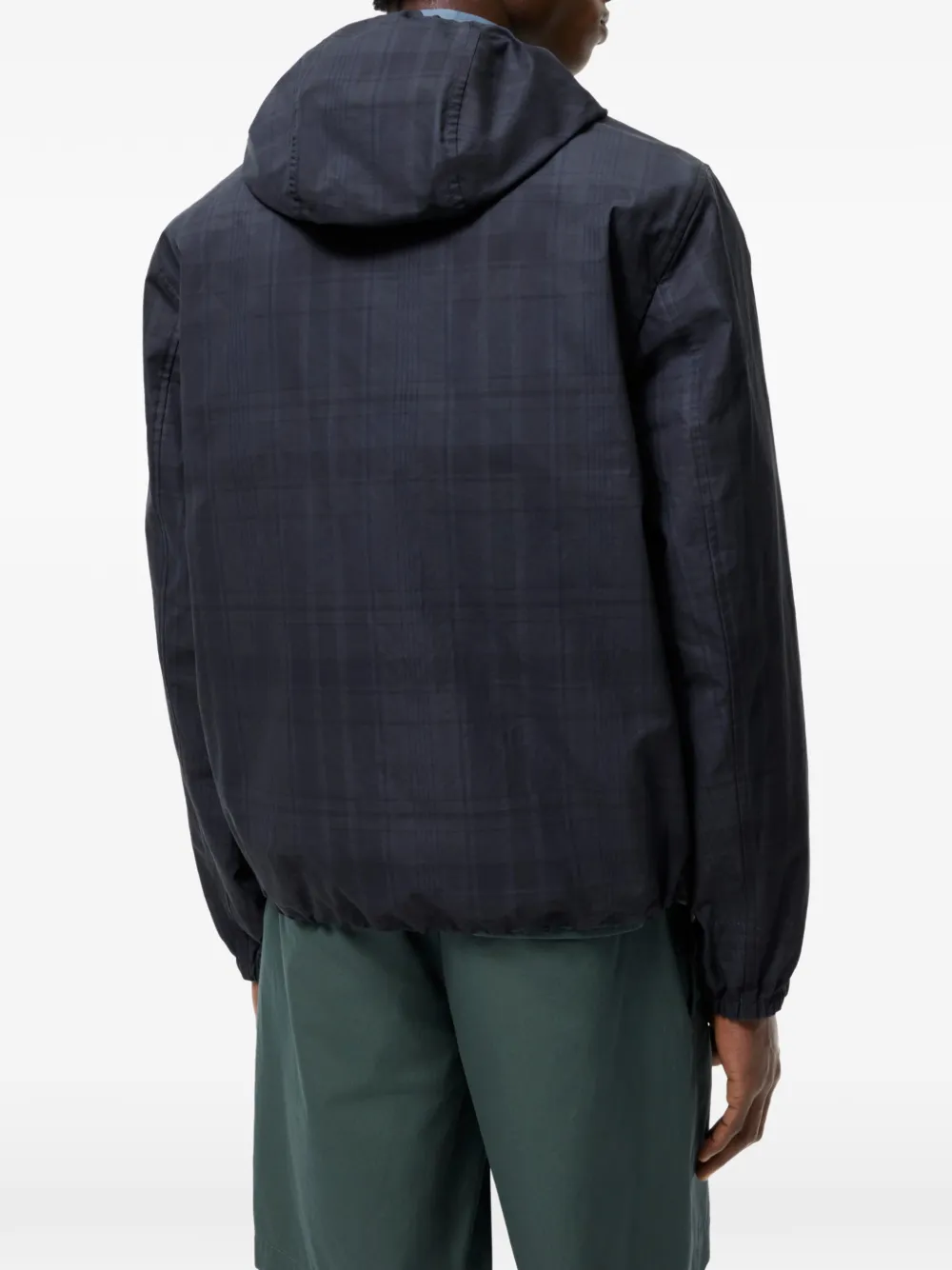 Burberry Check katoenen jack met capuchon Blauw