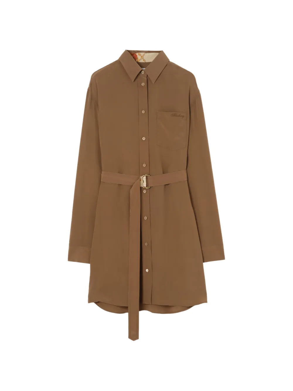 Burberry Chemisier in crêpe de chine - Marrone