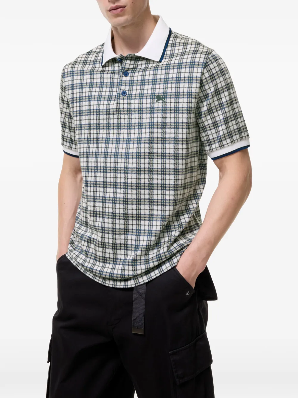 Burberry Check poloshirt van katoenblend Beige